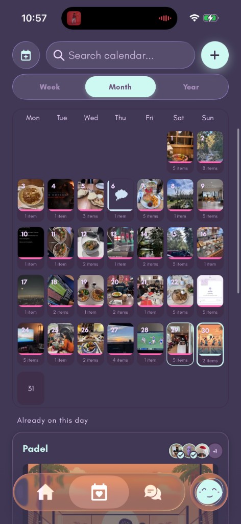 Keen calendar screen